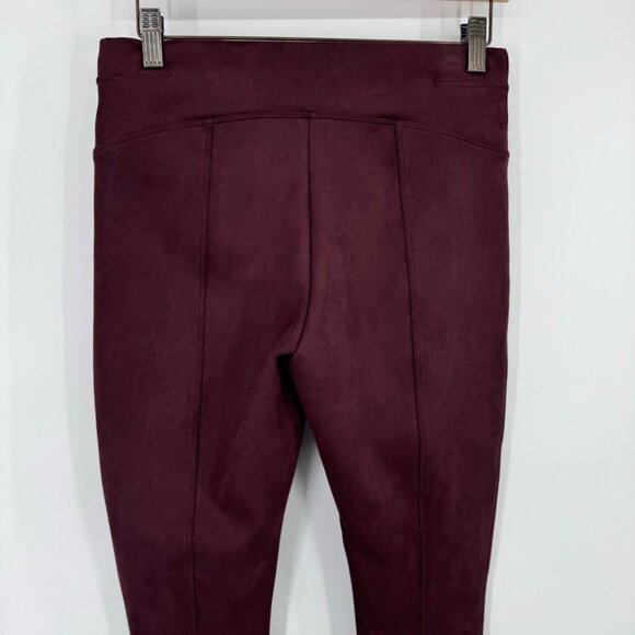 Spanx Womens Burgundy faux suede Leggings size medium slimming - Picture 14 of 14
